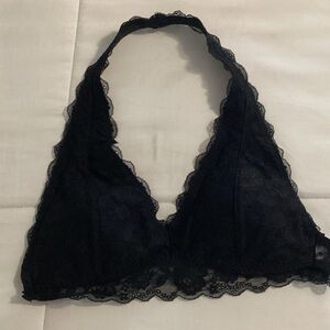 Gilly Hicks Black Lace Halter Bralette